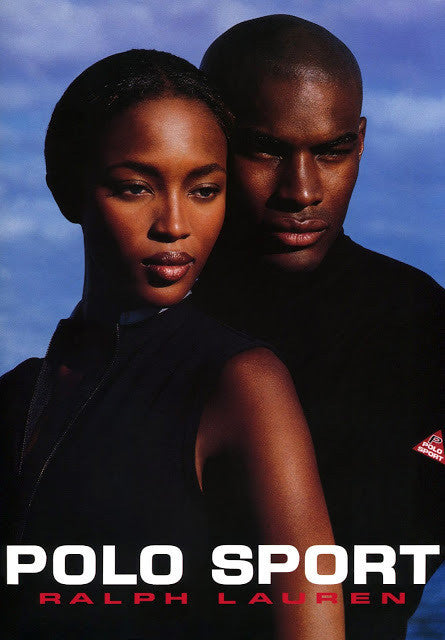 Naomi Campbell and Tyson Beckford in a Polo Sport ad.