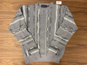 American Priority Coogi Inspired Knit Sweater - Grey