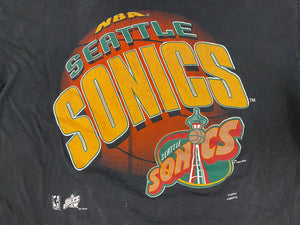 Logo 7 NBA Seattle Sonics Tee - Black