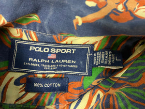 Polo Sport Hawaiian All Over Print Shirt - Navy