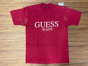 Burgundy Guess Jeans Tee - Red