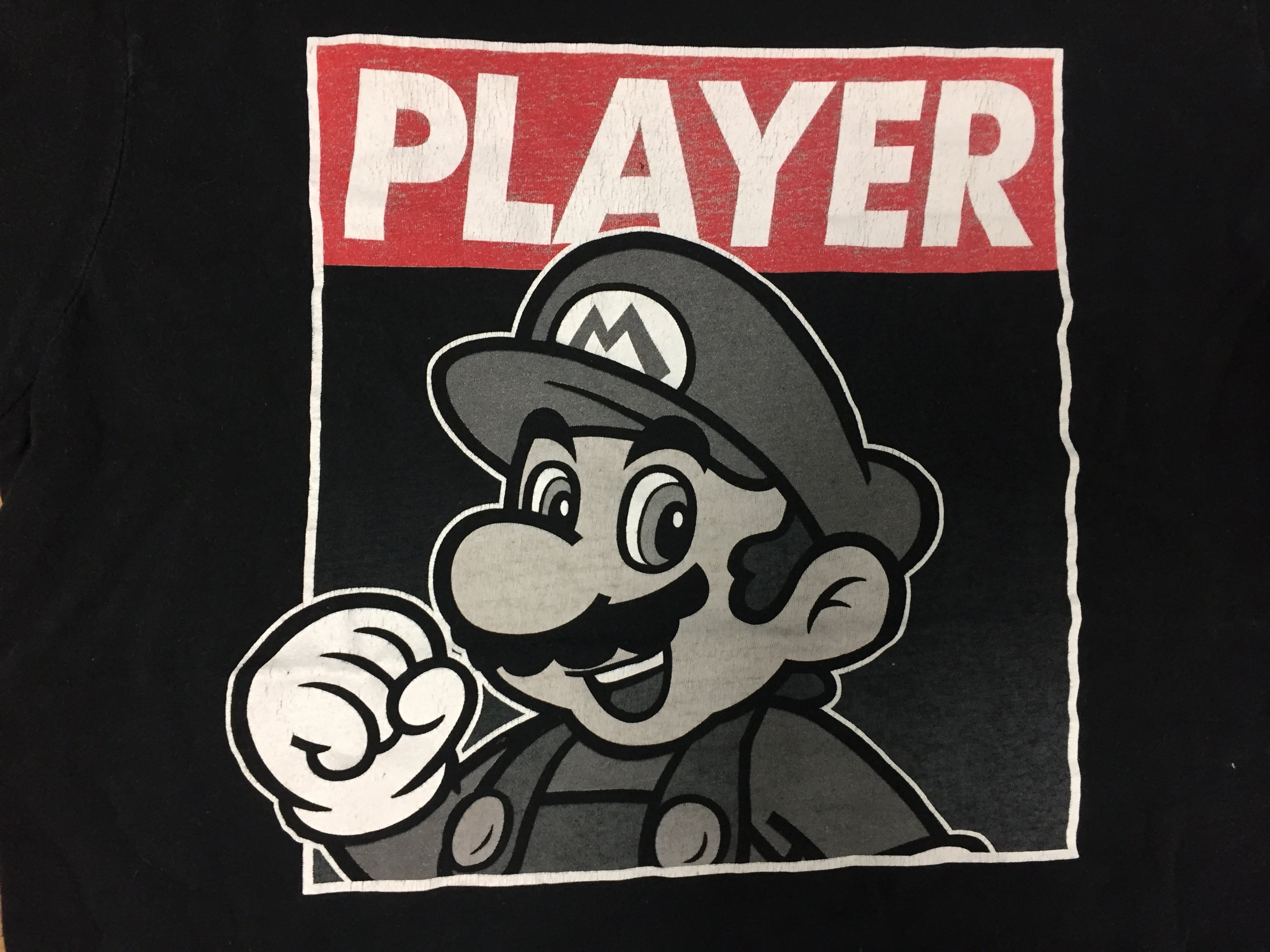 Super Mario Player Mario Tee - Black