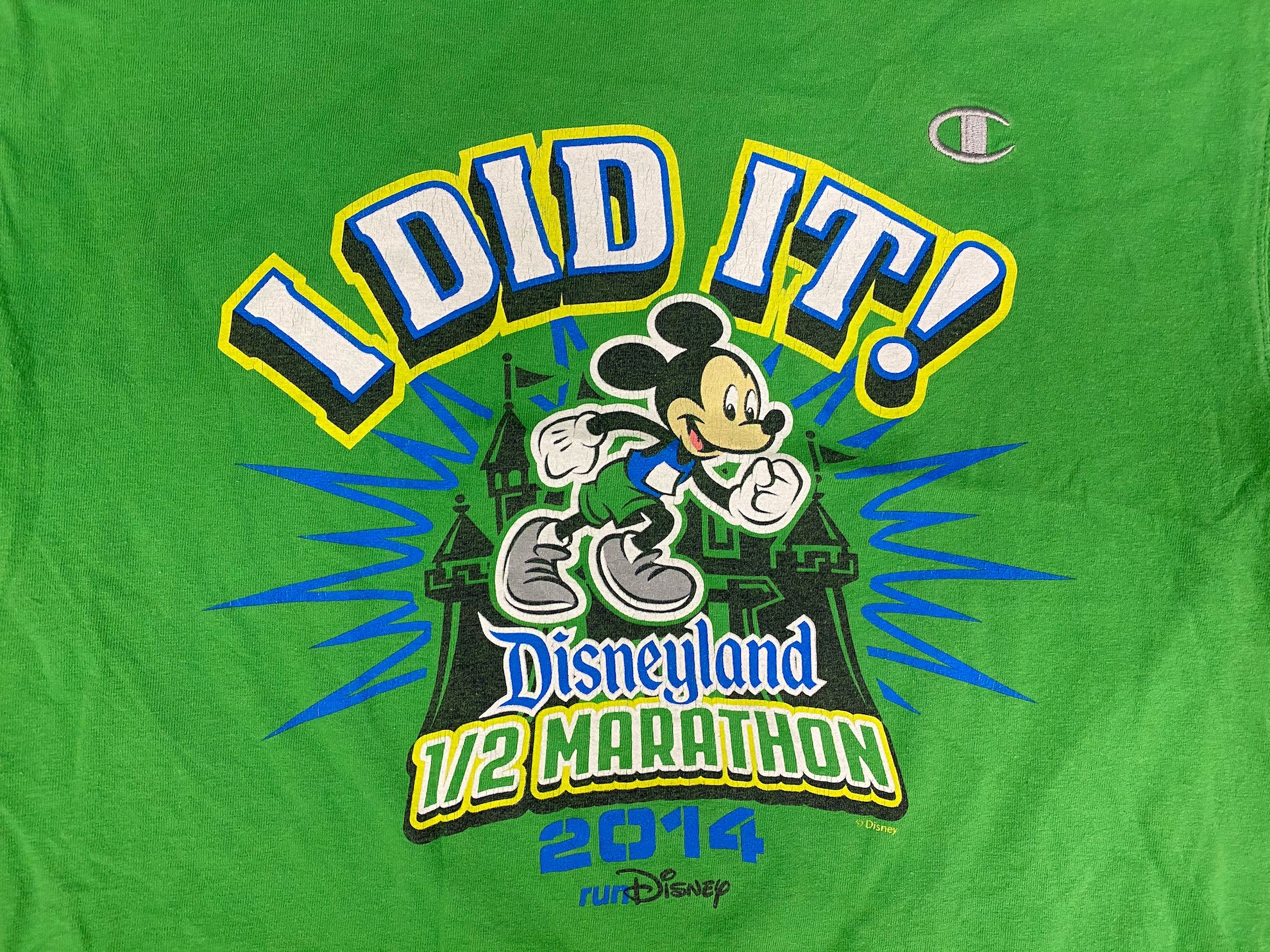 Champion Mickey Marathon "I Did It!" Tee - Green