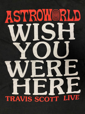 Gildan Travis Scott Astro World Wish you were here Graphic Tee - Black