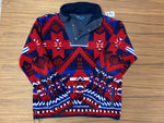 Polo by Ralph Lauren Fleece Pullover Aztec Print Half Zip - Red Multi