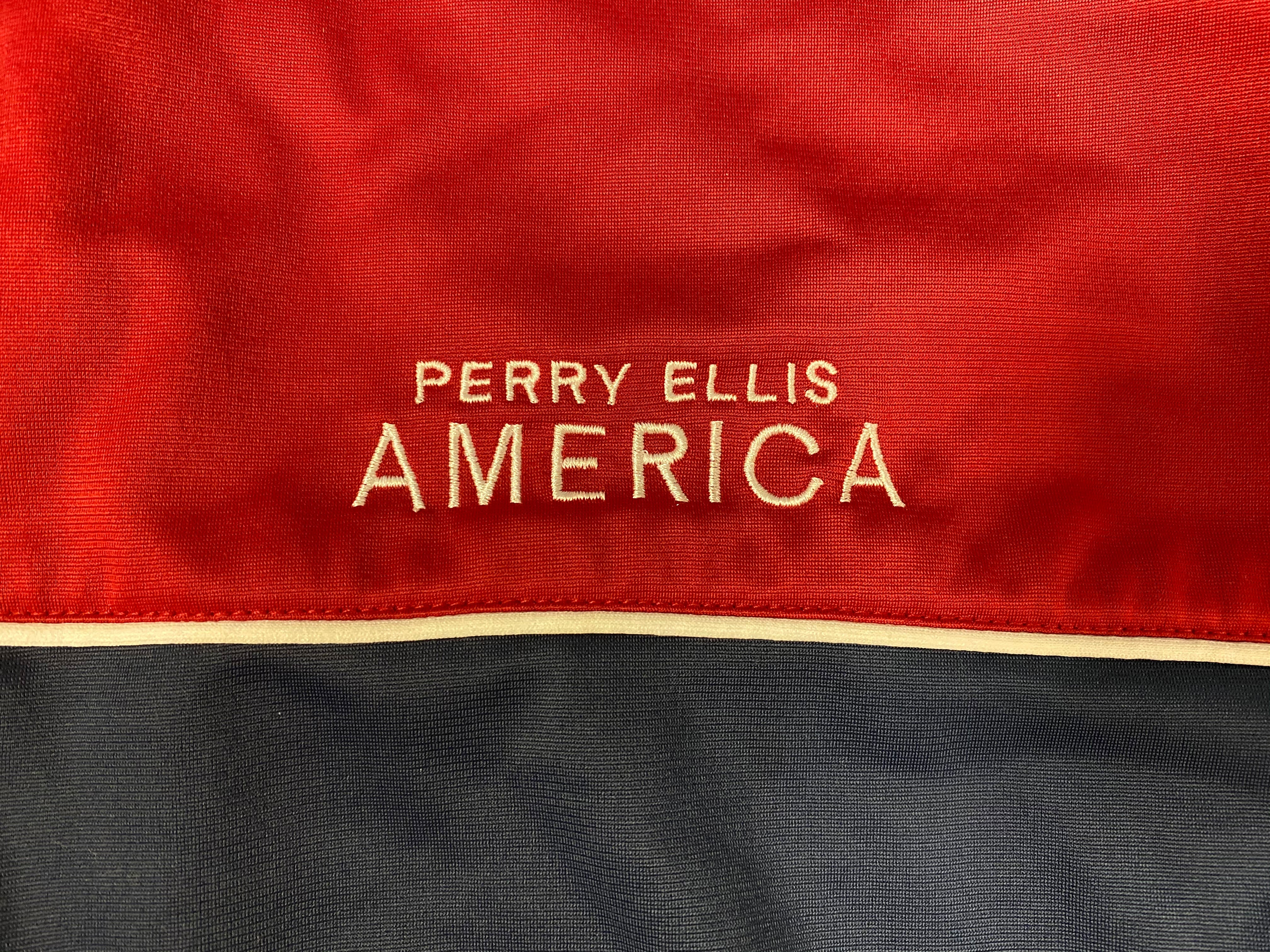 Perry Ellis Track Jacket - Red/Navy