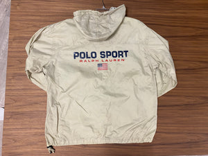 Polo Sport Pullover Windbreaker Rain Jacket - Khaki