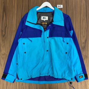 REI Gore Tex Zip Up Pullover Jacket - Aqua/Blue