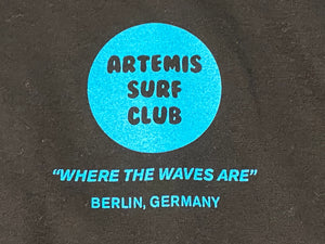 Surf is Dead Artemus Surf Club "Where the Waves Are" Berlin, Germany Tee - Black