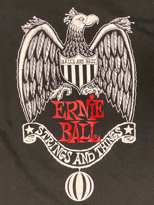 Champion Ernie Ball strings and things balls are the best Tee - Black