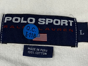 Polo Sport Mock Neck Zip Pullover Sweatshirt - White