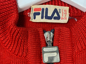 Fila Half Zip Sweater - Red
