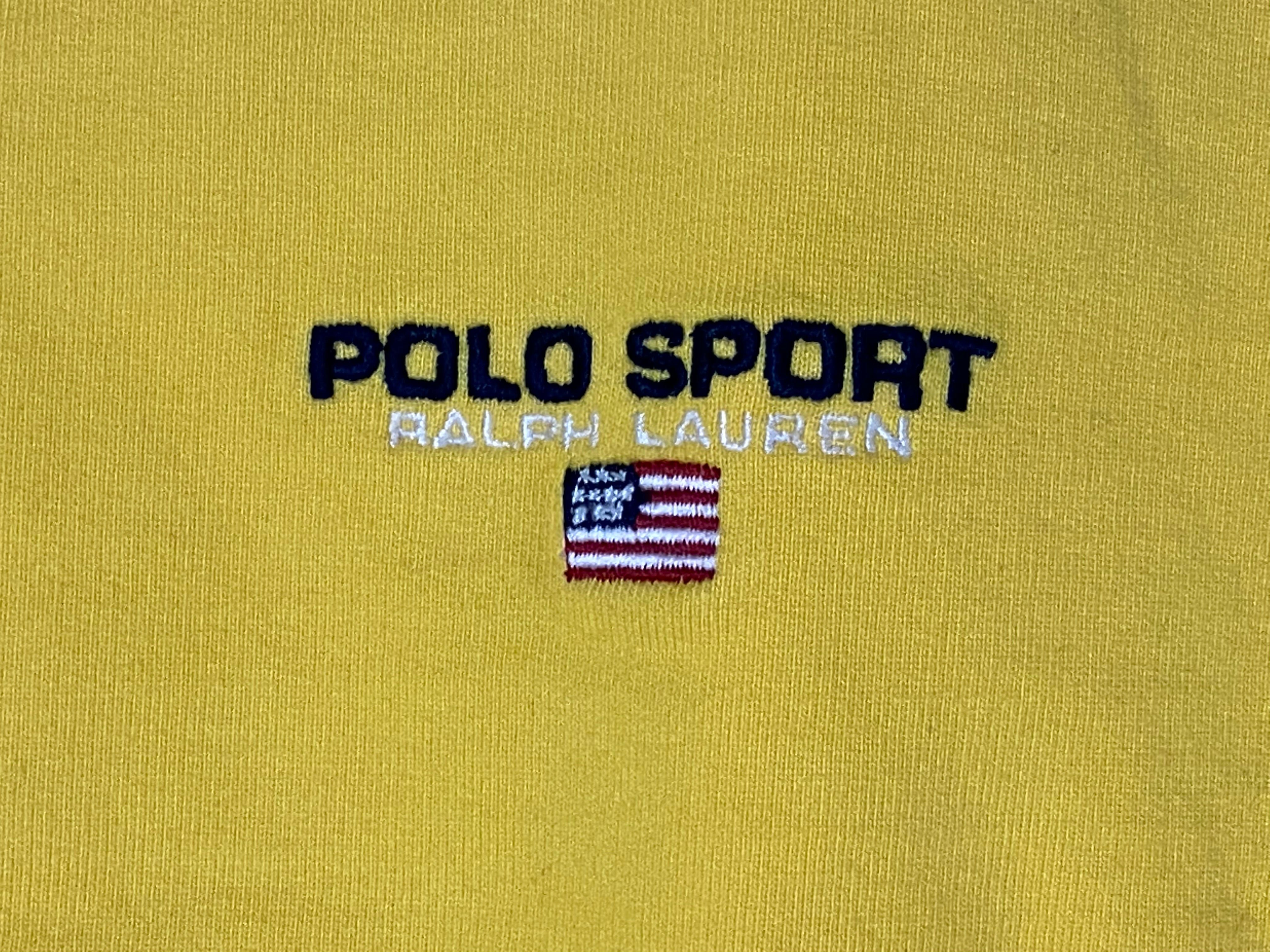 Polo Sport Mock Neck Zip Pullover Sweatshirt - Yellow