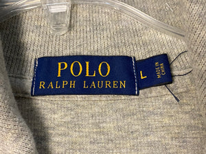 Polo Zip Up Mock Neck Sweater Super Soft - Grey