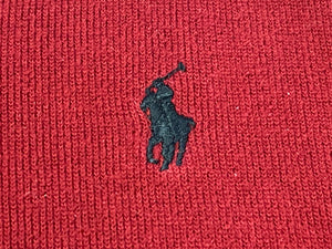 Polo Ralph Lauren Mock neck Zip up Sweater - Red