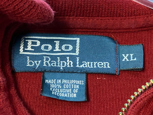 Polo Ralph Lauren Mock neck Zip up Sweater - Red