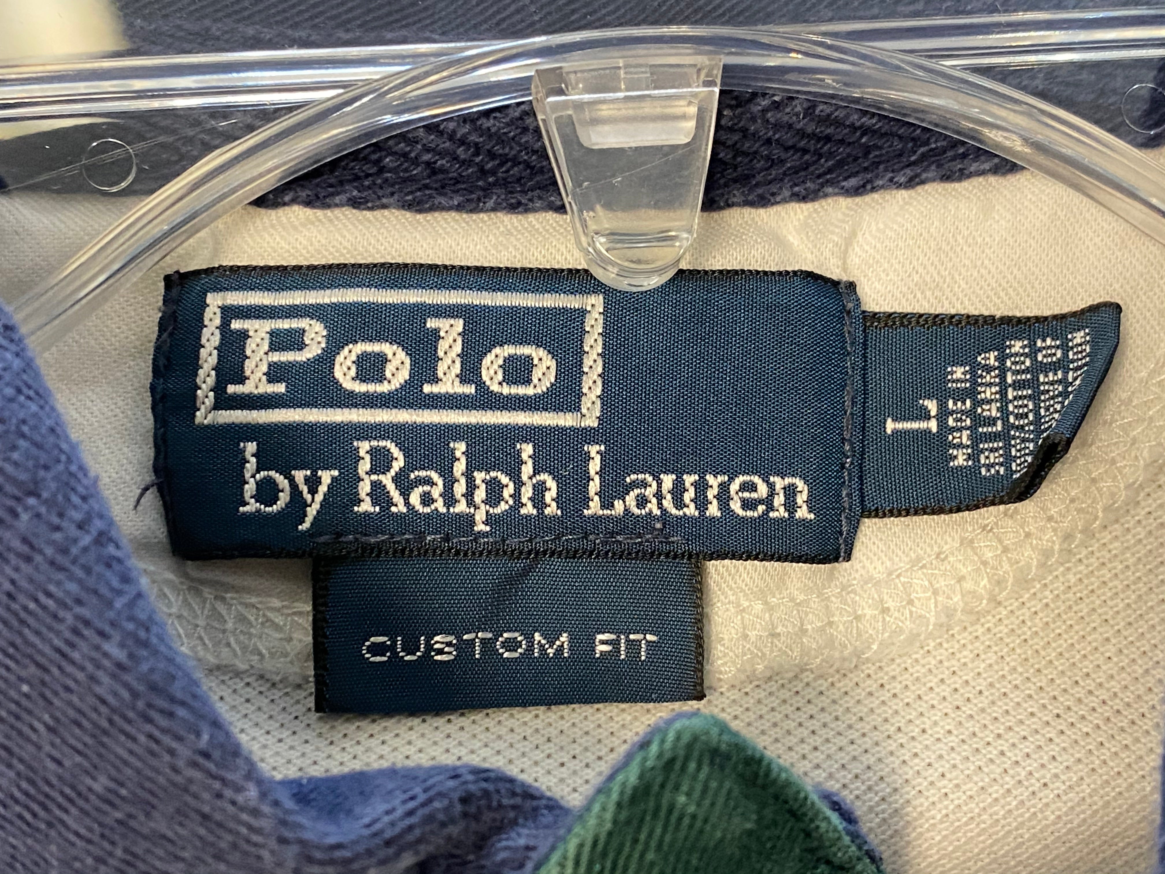 Polo Ralph Short Sleeve Color Blocked Polo Shirt - White/Navy