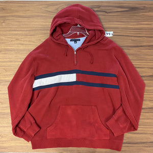 Tommy Hilfiger Hooded Pullover Sweatshirt - Red