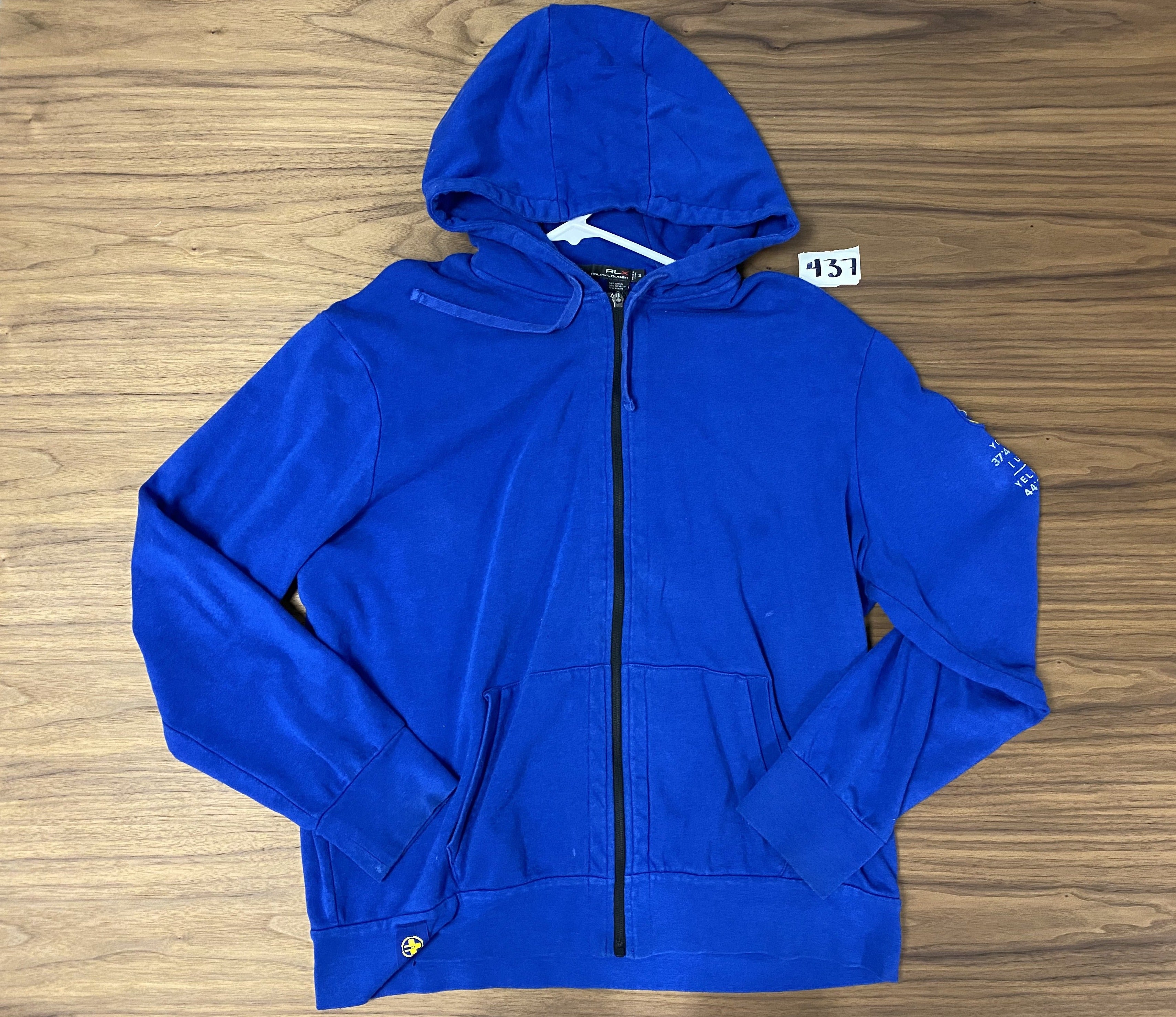 RLX Zip up hooded Sweat shirt - Blue