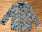 Paul Smith Long Sleeve Button Up all over print Tribal - Grey