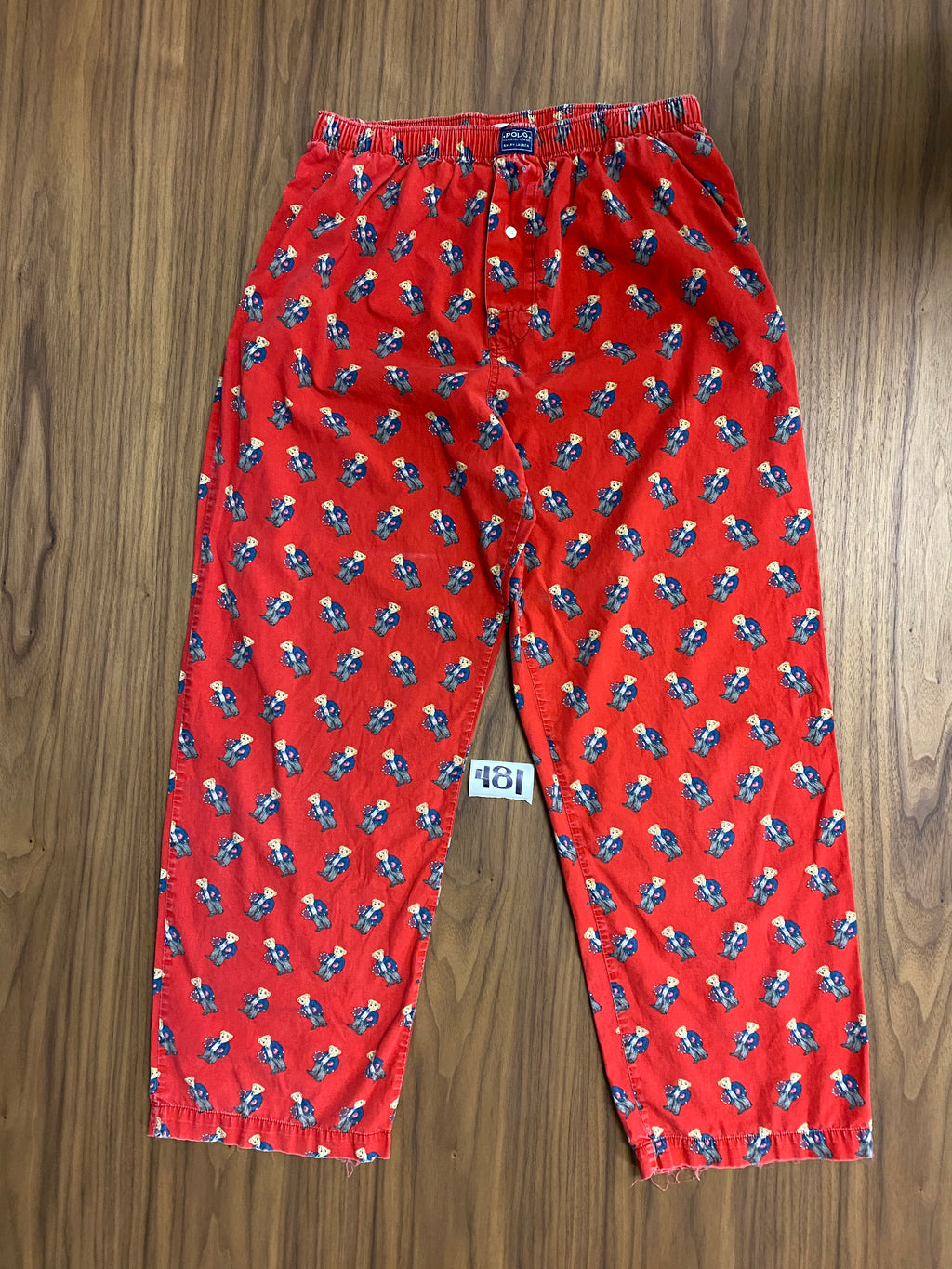 Polo Ralph Lauren Pajama Pants Red w/ Polo Bears - Red