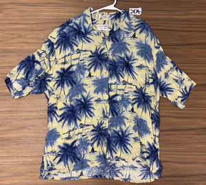 Pierre Cardin Hawaiian Shirt - Yellow/Blue