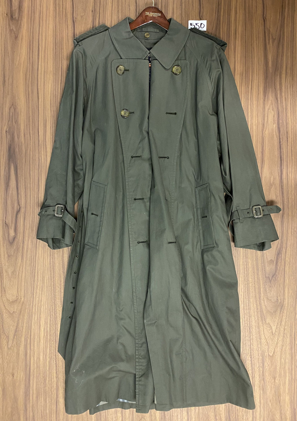 Burberry's Button Up Coat - Army