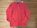 Polo ralph Lauren Long Sleeve Button Collar Shirt - Red
