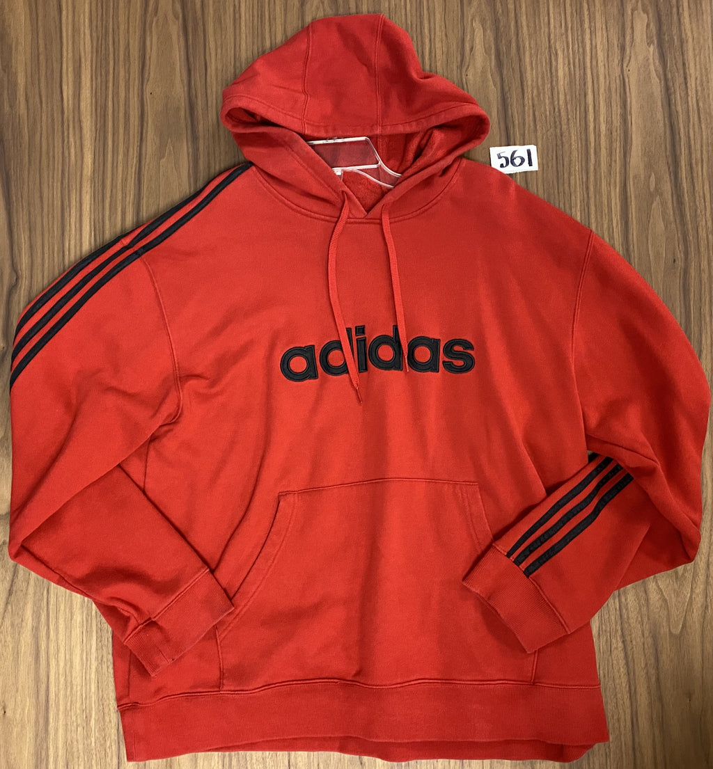 Adidas Hooded Pull over - Red