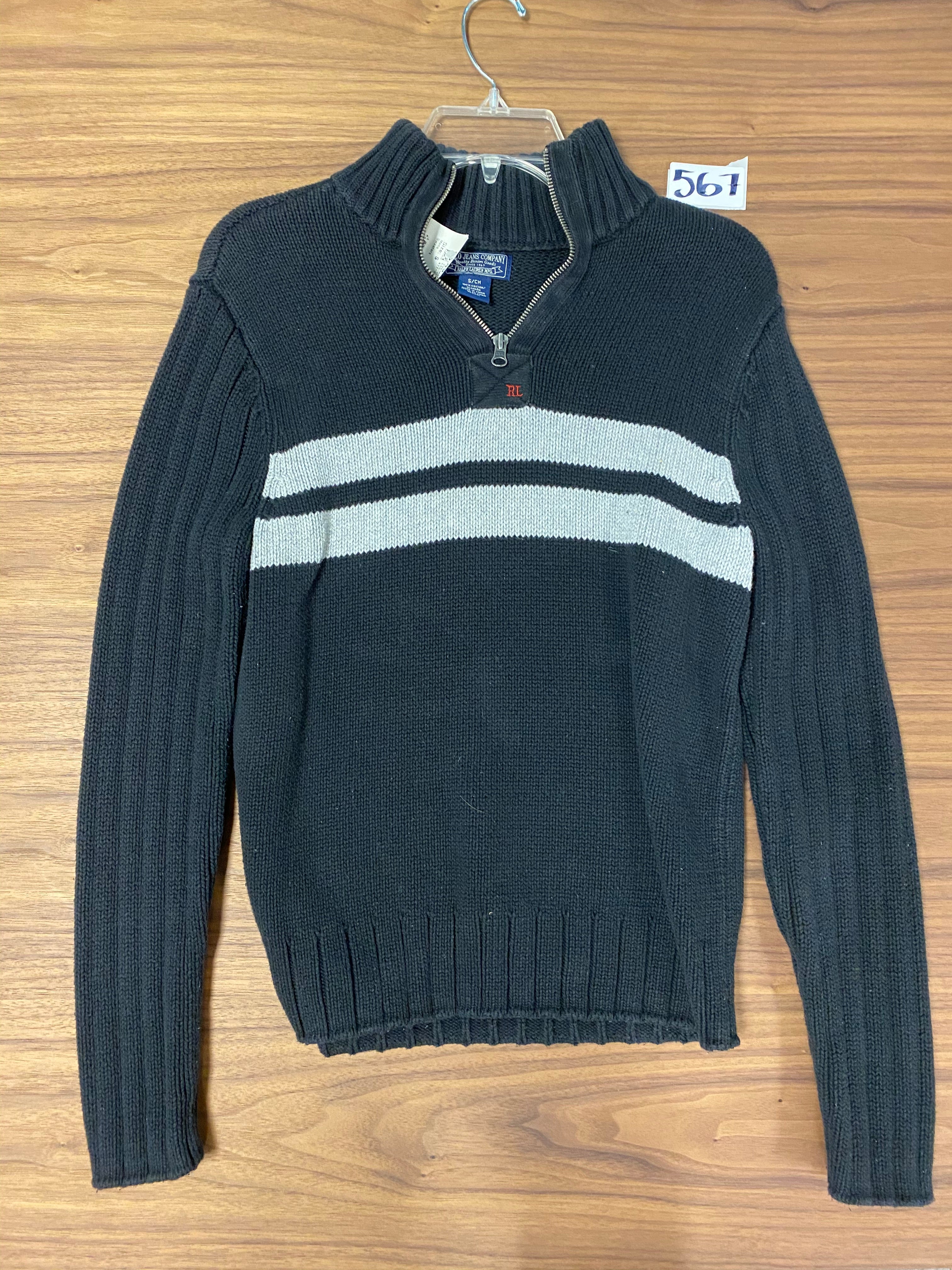 Polo Knit Sweater - Black