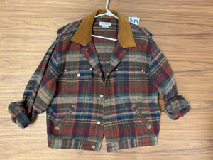 Plaid Button Up jacket - Brown/Multi
