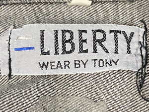 Liberty Acid Wash Zip Up Denim Jacket - Black