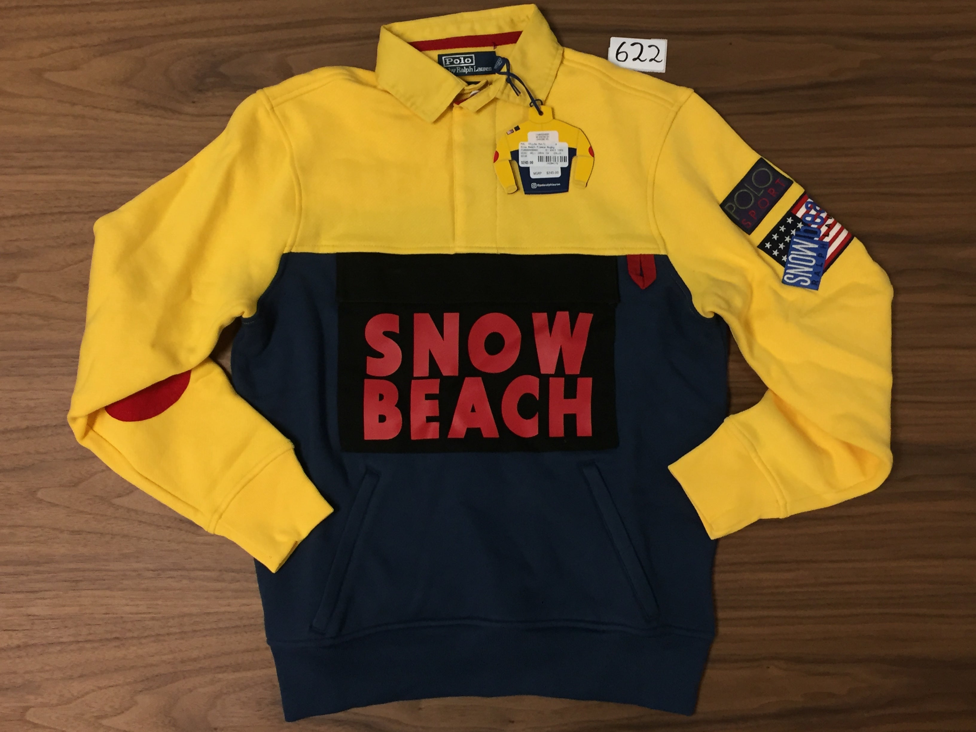Polo ralph Lauren Limited Edition Snow Beach Fleece Rugby - Yellow/Multi
