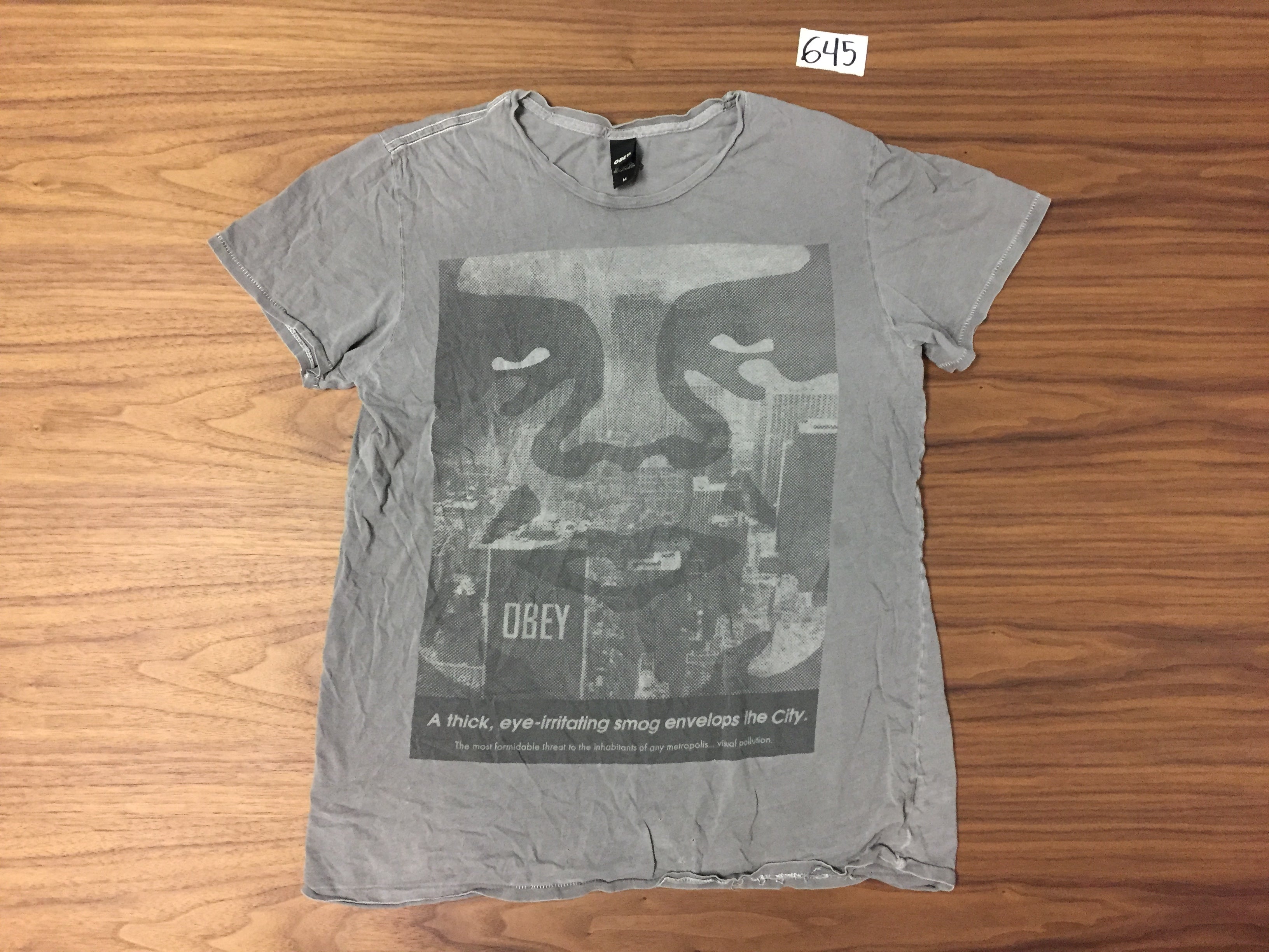 Obey Andre Faced T Shirt - Grey