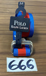 Polo Ralph Lauren Adjustable Striped Belt - Blue/Red