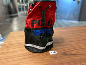 Ralph Lauren Pull String Back Pack - Black/Red