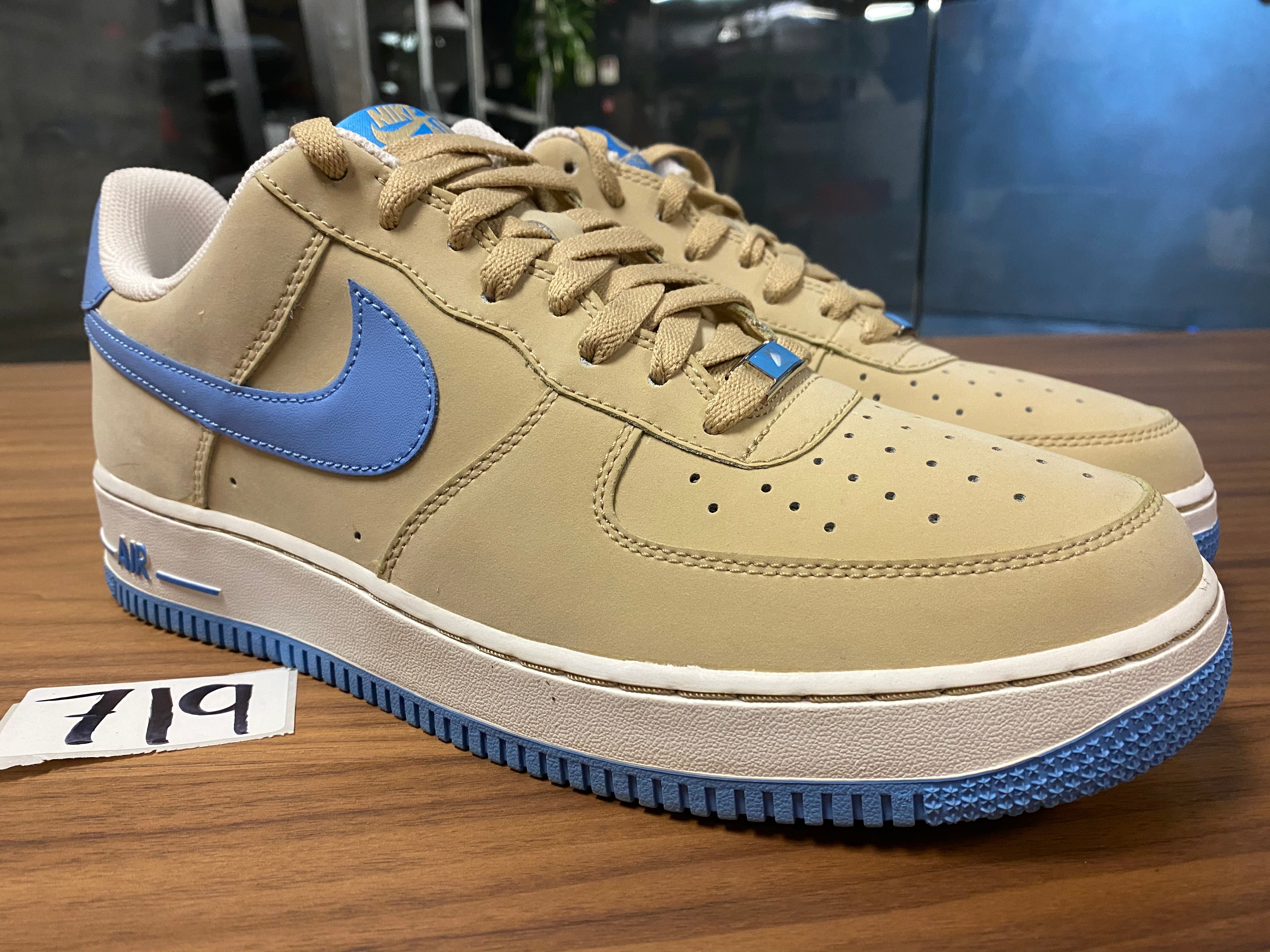 Nike Air Force Ones - Linen/ UNC Blue 315122-241