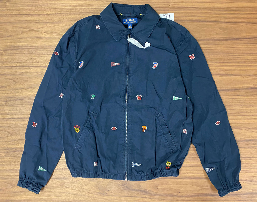 Polo Ralph Lauren Zip Up Jacket w/ Teams Embroidery - Navy