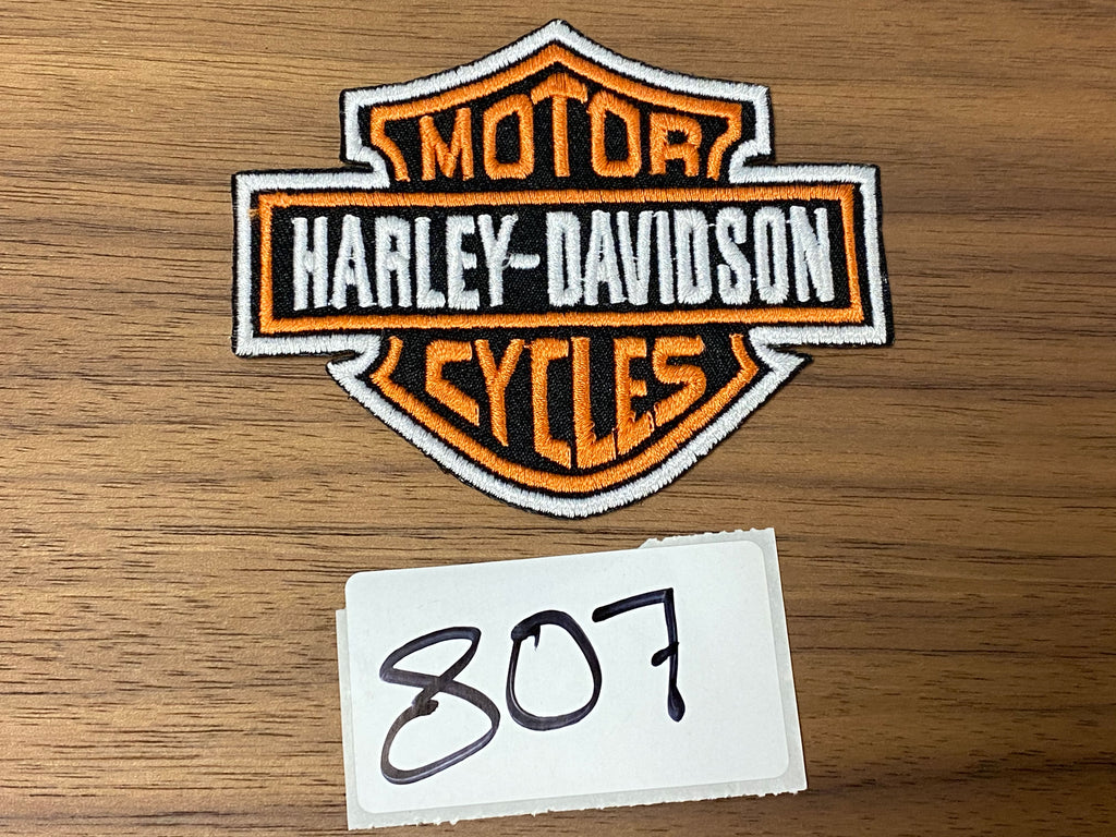 Harley Davidson Motorcycles Patch - Black/Orange