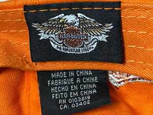 Harley Davidson Motorcyles Racing Hat - Orange/Black
