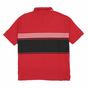 POLO SPORT SPELL OUT STRIPE SS POLO // RED BLACK WHITE