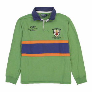 RUGBY EASTERN DIVISION LS POLO // BLUE GREEN ORANGE