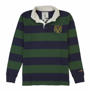 RUGBY SHELL SHIELD LS POLO // NAVY GREEN