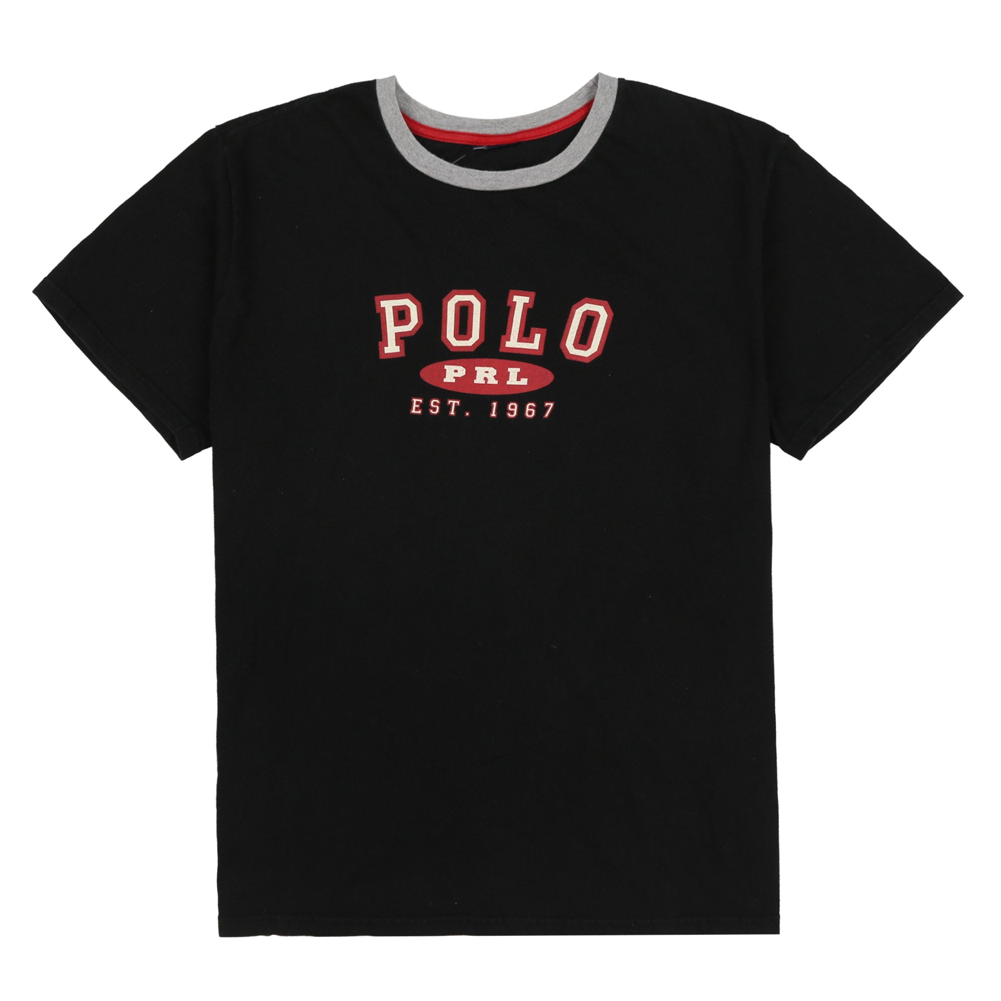 POLO EST SPELL OUT RINGER TEE // NAVY