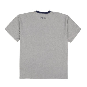 POLO PLASTIC SPELL OUT RINGER TEE // HEATHER