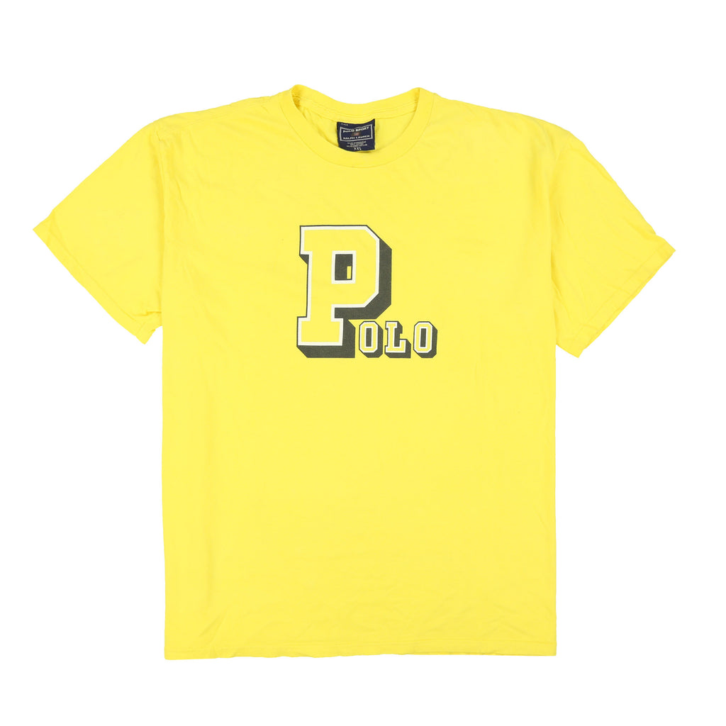 POLO SPORT BIG P SPELL OUT TEE // YELLOW