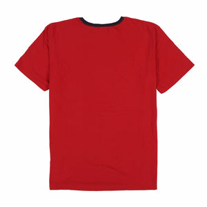 POLO EST SPELL OUT RINGER TEE // RED