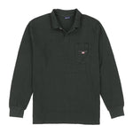 POLO SPORT EMB SPELL OUT SS POCKET POLO // FOREST GREEN