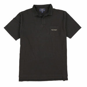 POLO SPORT EMB SPELL OUT SS POCKET POLO // BLACK