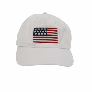 POLO AMERICAN FLAG CAP // WHITE